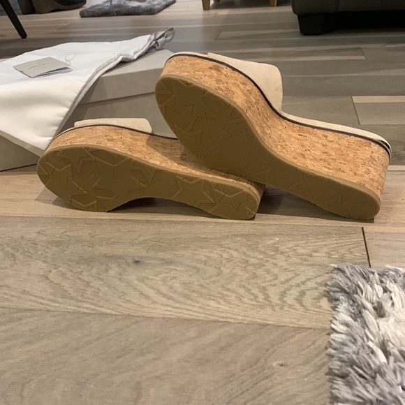 Jimmy Choo white sand suede wedge size 9 (39) - Picture 4 of 6